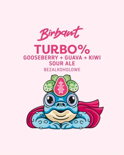 Birbant - Turbo% 2 - Non-alco Sour Ale w/ gooseberry,guava & kiwi - KRAFT ROKU