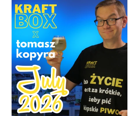 July 2026 KraftBox feat. Tomasz Kopyra (Zestaw 12 piw) + Szklanka
