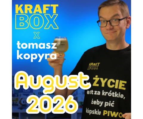 August 2026 KraftBox feat. Tomasz Kopyra (Zestaw 12 piw) + Szklanka
