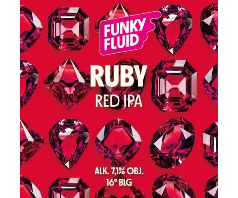 Funky Fluid - Ruby - Red IPA w. Citra, Centennial & Amarillo